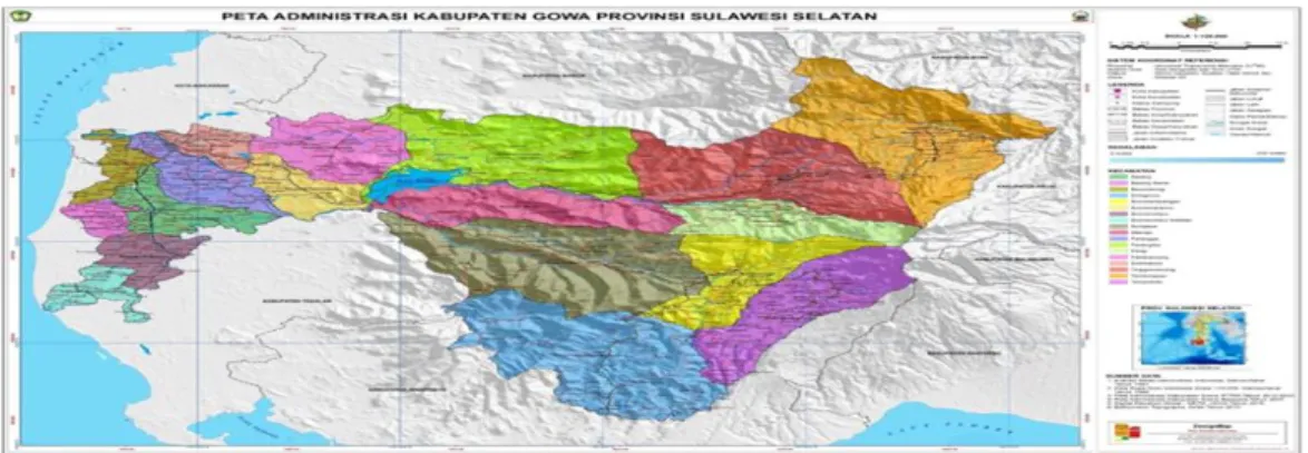 Gambar  Peta Kabupaten Gowa 