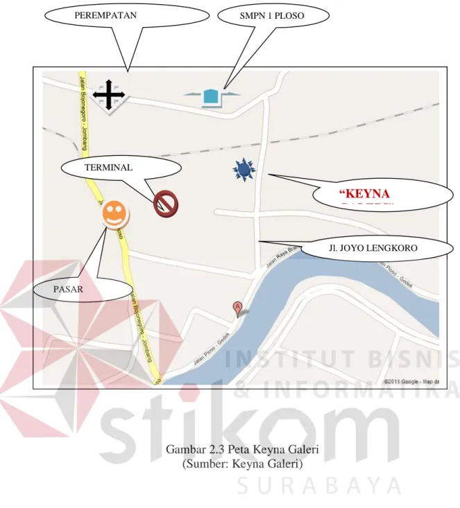 Gambar 2.3 Peta Keyna Galeri  (Sumber: Keyna Galeri) 