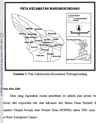 Gambar 2. Peta Administrasi Kecamatan Warungkondang 