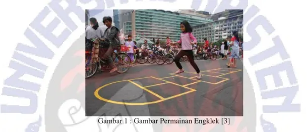 Gambar 1 : Gambar Permainan Engklek [3] 