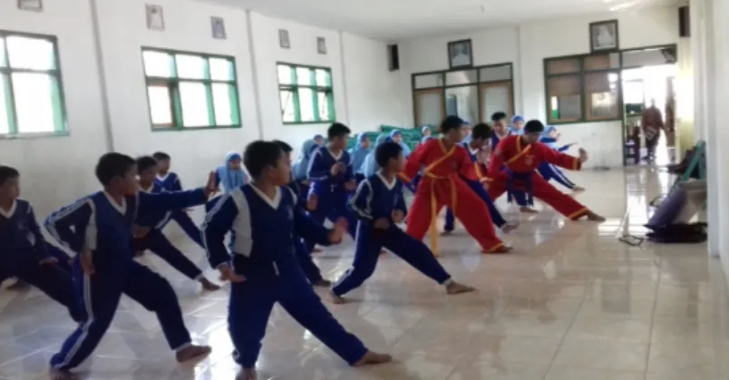 Gambar 4.7 Siswa Berlatih Seni Bela Diri 40