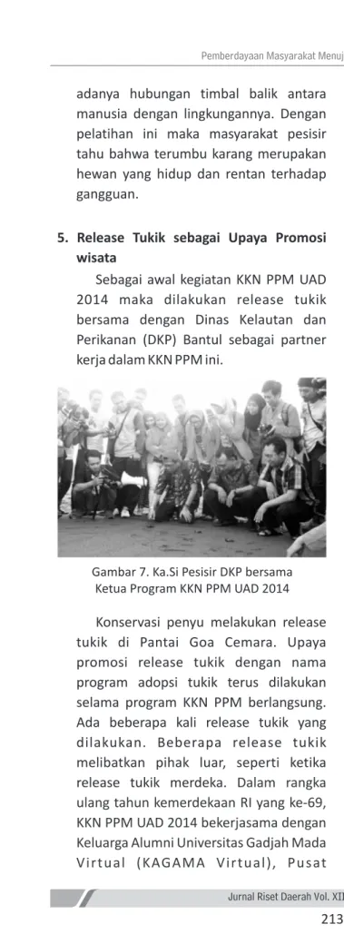 Gambar 7. Ka.Si Pesisir DKP bersama  Ketua Program KKN PPM UAD 2014 