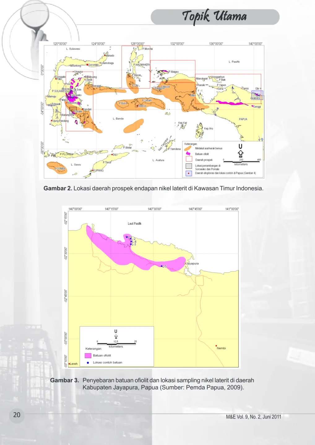 Gambar 2. Lokasi daerah prospek endapan nikel laterit di Kawasan Timur Indonesia.