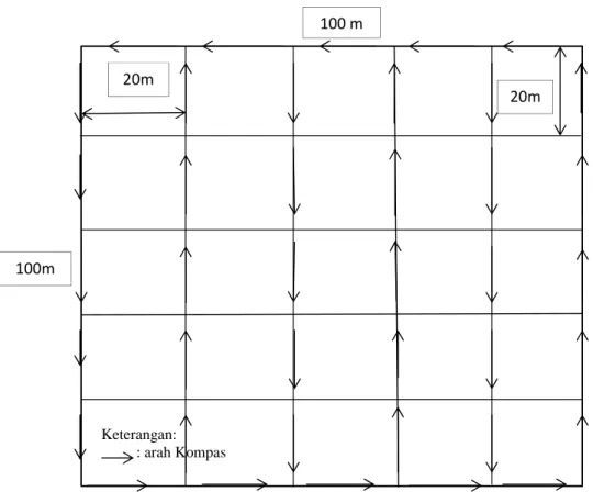 Gambar 4. Desain pengambilan data topografi Figure 4. Research design for topography data collection