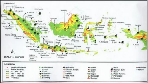 Gambar 2. Persebaran Mineral Tembaga di Indonesia 