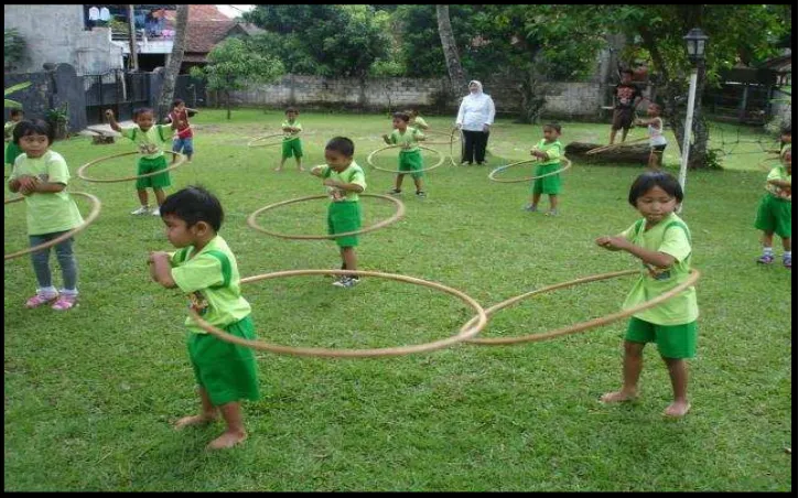 Gambar 6 Anak sedang bermain ulahuk 