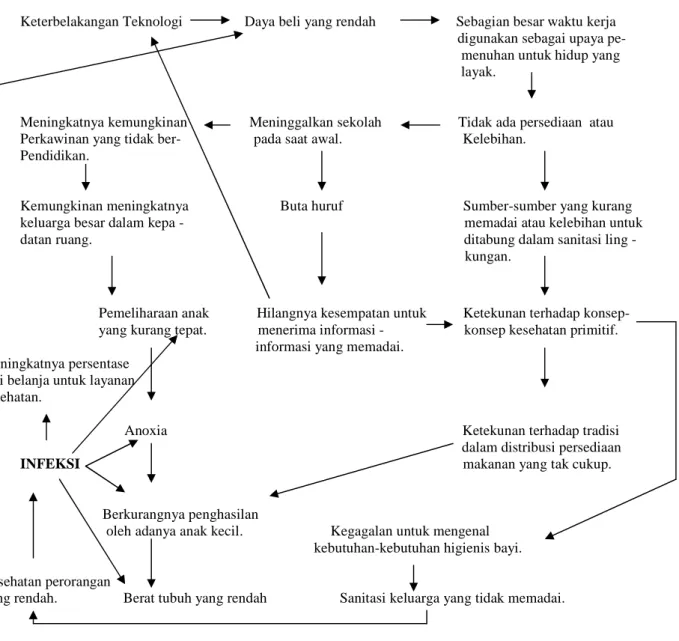 Diagram 7.1 Interrelasi Faktor-faktor   Biososial dan Berat Tubuh yang Rendah. 