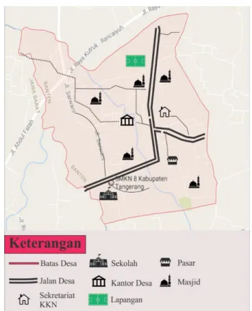 Gambar 3.1: Peta  Pengabdian KKN PEMUDA 179  11 