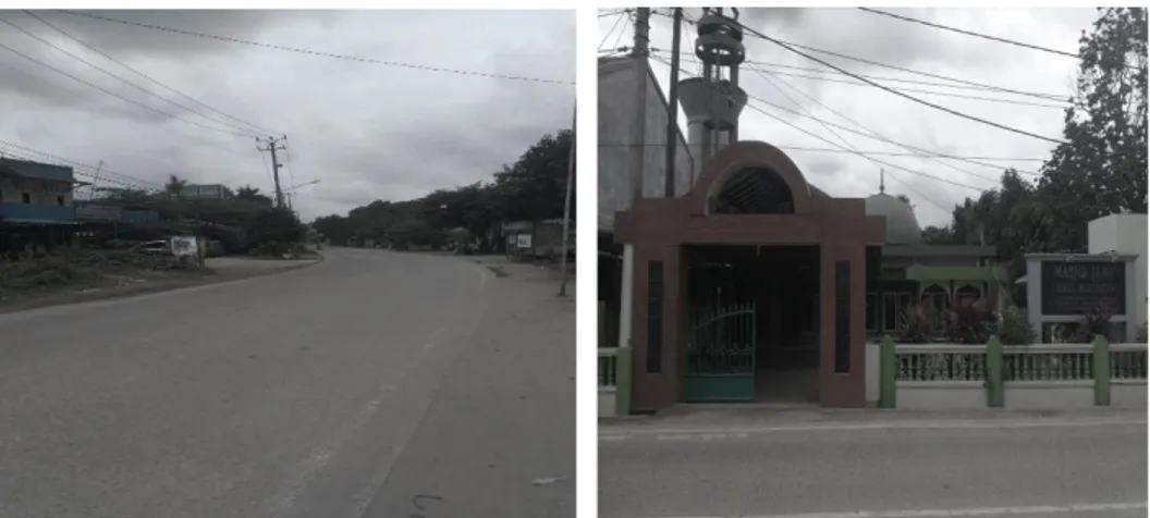 Gambar 3. 4 : Jalan Utama dan Masjid Kelurahan Muncul 
