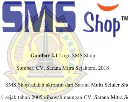 Gambar 2.1 Logo SMS Shop  Sumber: CV. Sarana Mitra Sejahtera, 2018 