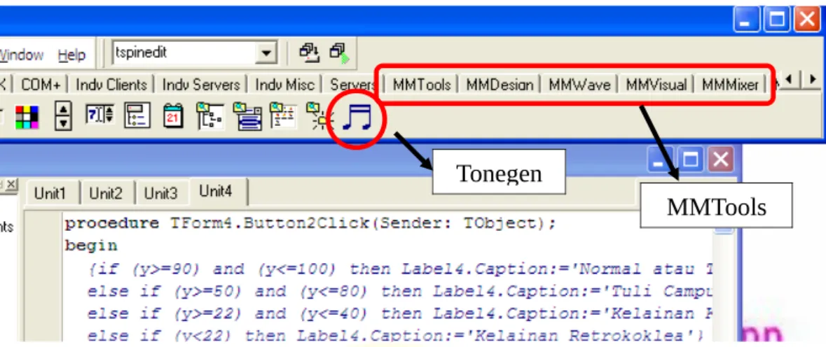 Gambar 4.3 Komponen Tonegen dan MMTools