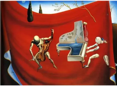 Gambar 4. “Music the Red Orchestra” arya Salvador Dali  Sumber: http://www.wikiart.org/en/salvador-dali/music-the-red-orchestra 