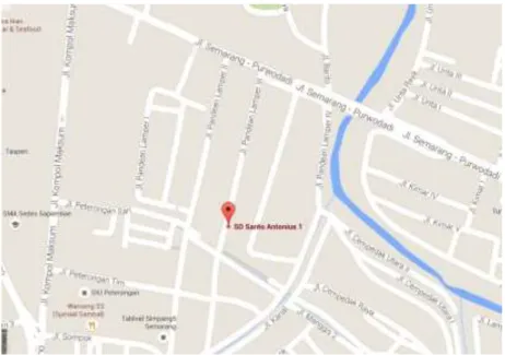 Gambar 4.1  Peta lokasi SD Antonius 01 Semarang 