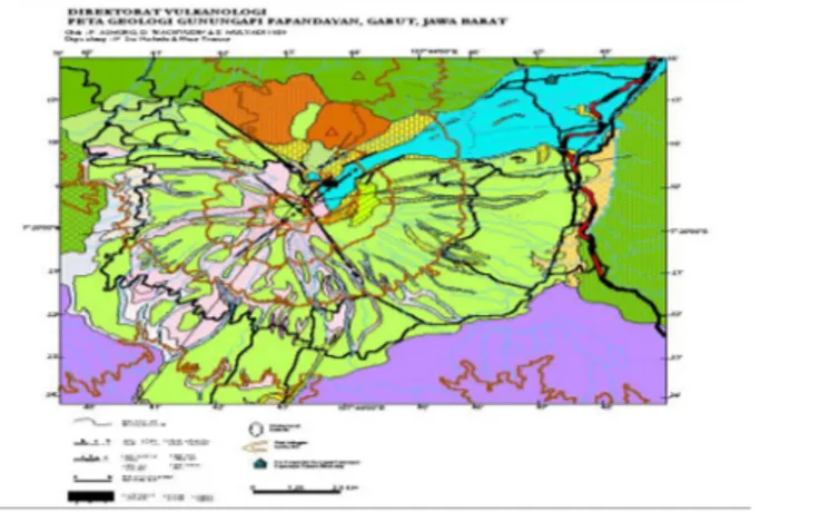 Gambar 2. Peta Geologi G. Papandayan (Asmoro,  dkk, 1989) 