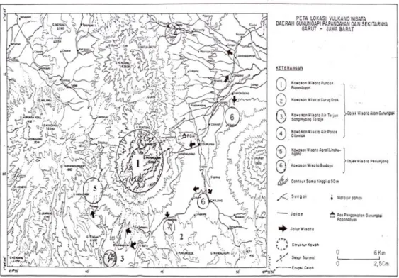 Gambar 3. Peta lokasi wisata Gunungapi Papandayan 