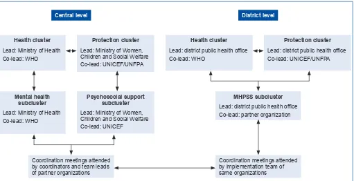 Fig. 1. Coordination of post-earthquake mental health and psychosocial support interventions