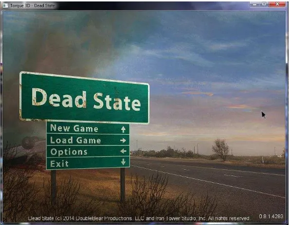 Gambar 3.1 Gambar Menu Utama Game Dead State 