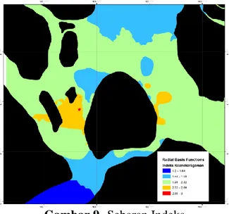 Gambar 9.  Sebaran Indeks  Keanekaragaman Plankton di Lokasi 