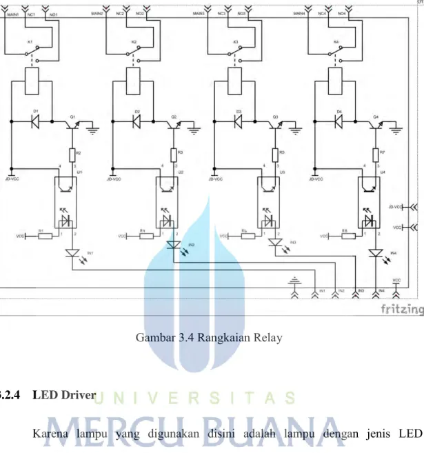 Gambar 3.4 Rangkaian Relay 