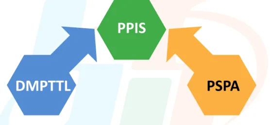 Gambar  3-2  Hubungan  antara  program  teknis  (PPIS)  dengan  program  generik  (DMPTTL dan PSPA) 