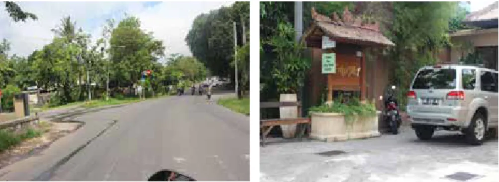 Foto 2. Akses Jalan Raya dan Salah Satu Akomodasi Villa.