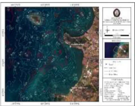 Gambar 10. Peta Kontur Satellite Derived  Bathymetry 