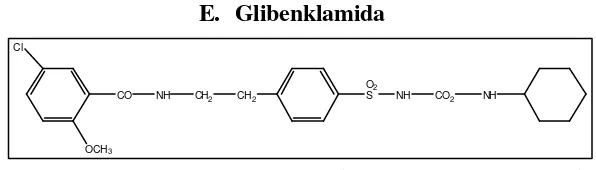 Gambar 3. Struktur Glibenklamid (Evans dan Rushakoff, 2007) 