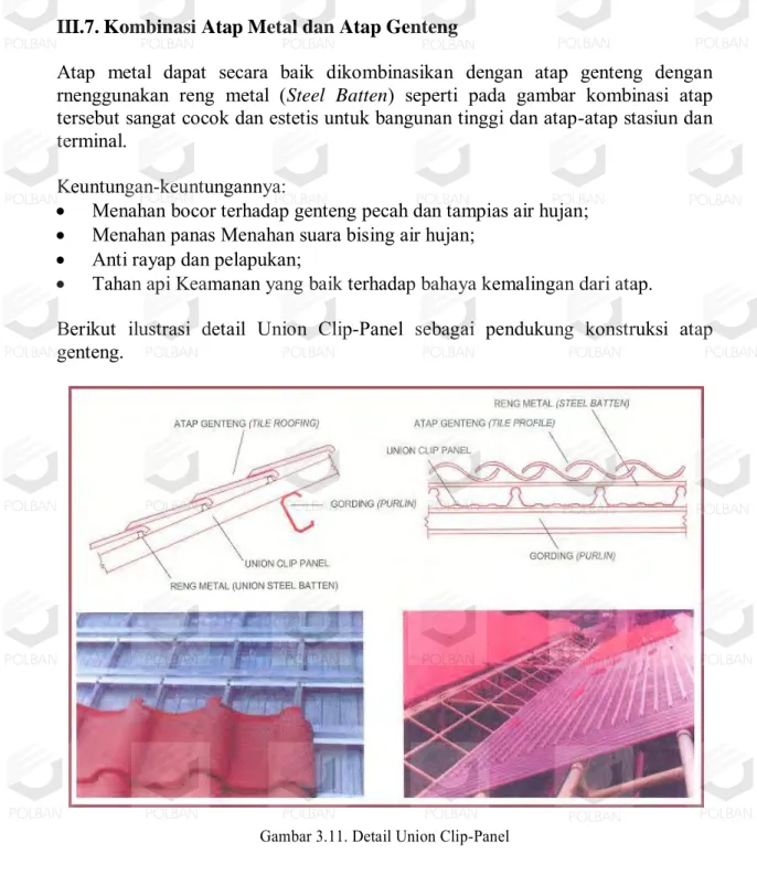 Gambar 3.11. Detail Union Clip-Panel           