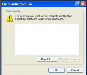 Gambar 4.9 Error message client authentication  