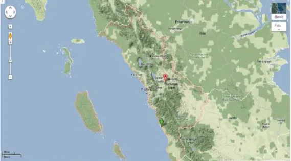 Gambar 1 Topografi Sumatera Barat 