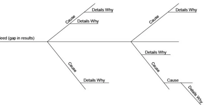 Gambar 3.1 Frame of Fishbone Diagrams (WBI Evaluation Group, 2007) 