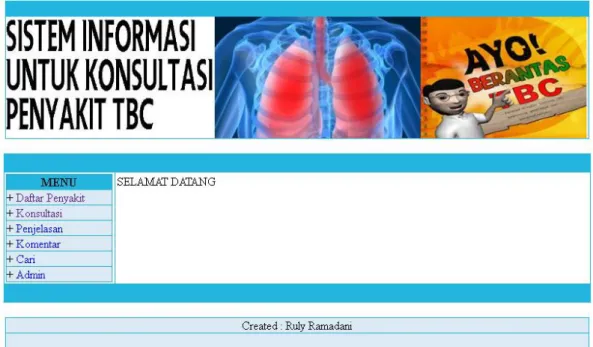 Gambar 10. Interface menu utama 