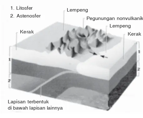 Gambar 2.5 Bentuk permukaan bumi (relief)(sumber: Encarta Encyclopedia, 2006)