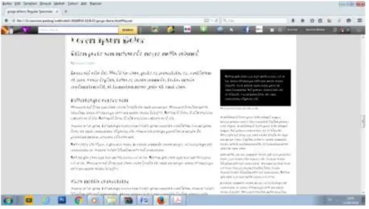 Gambar 11. Penerapan Custom typefaces Gorga  Dalam Halaman Web 