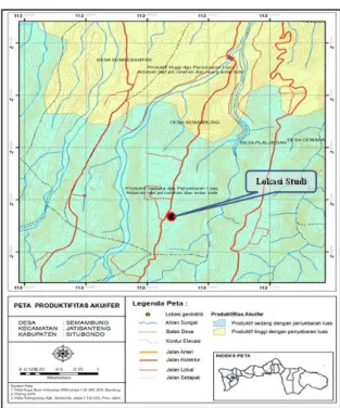 Gambar 3. 3. Peta Jenis Litologi Desa  Semambung, Situbondo. 