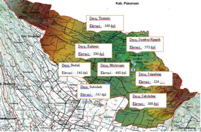 Gambar 1. Peta Wilayah Kecamatan Lawang. 
