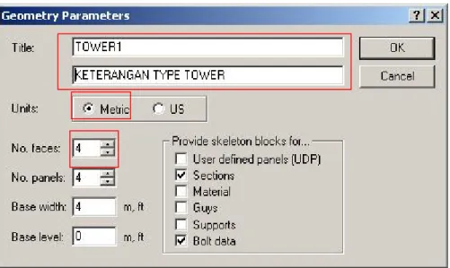 Gambar 3.5. Geometry parameter 