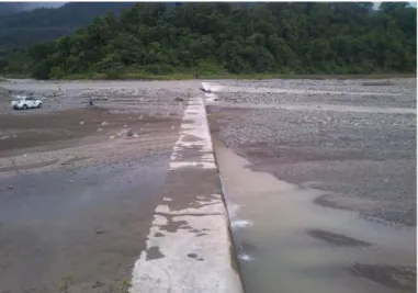 Gambar 2.3 Pengendapan sedimentasi di Sabo Dam 