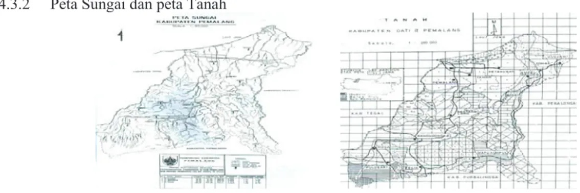 Gambar 3.2. Peta Sungai Kabupaten Pemalang  Gambar 3.5.Peta Tanah 