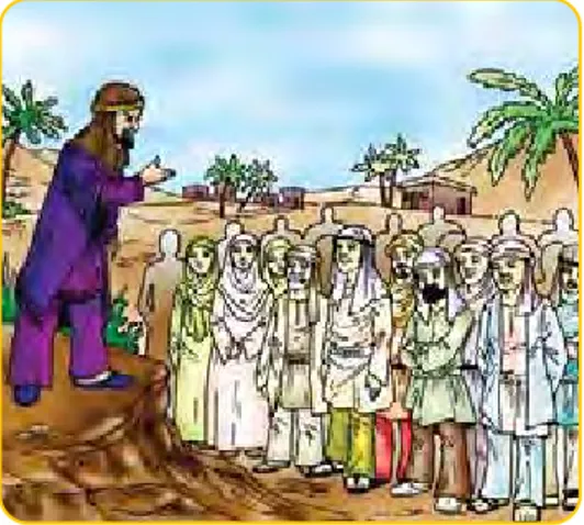 Gambar Musailamah yang memengaruhi kaumnya.