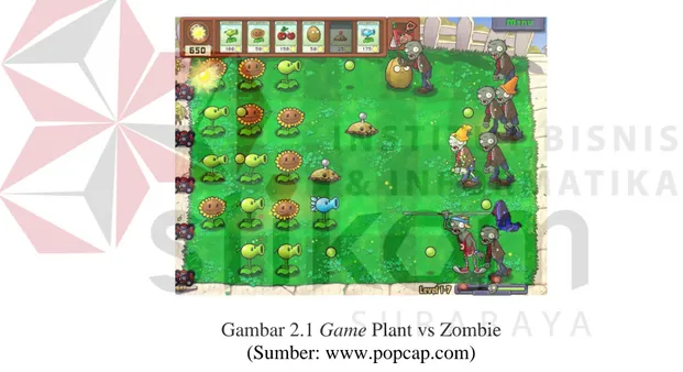 Gambar 2.1 Game Plant vs Zombie  (Sumber: www.popcap.com) 