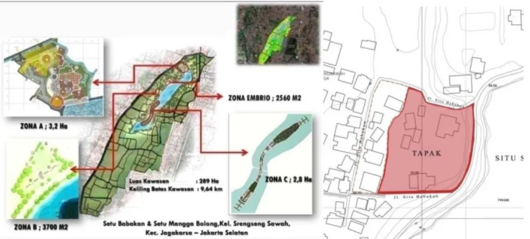 Gambar 3. Pembagian Zonasi dalam Kawasan Setu Babakan 