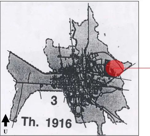 Gambar II.4  Peta Perkembangan Kota Bandung Tahun 1916 