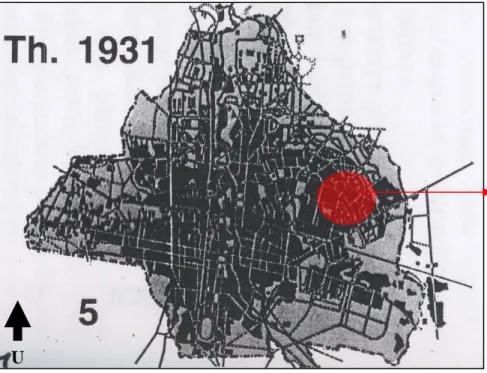 Gambar II.6  Peta Perkembangan Kota Bandung Tahun 1931 
