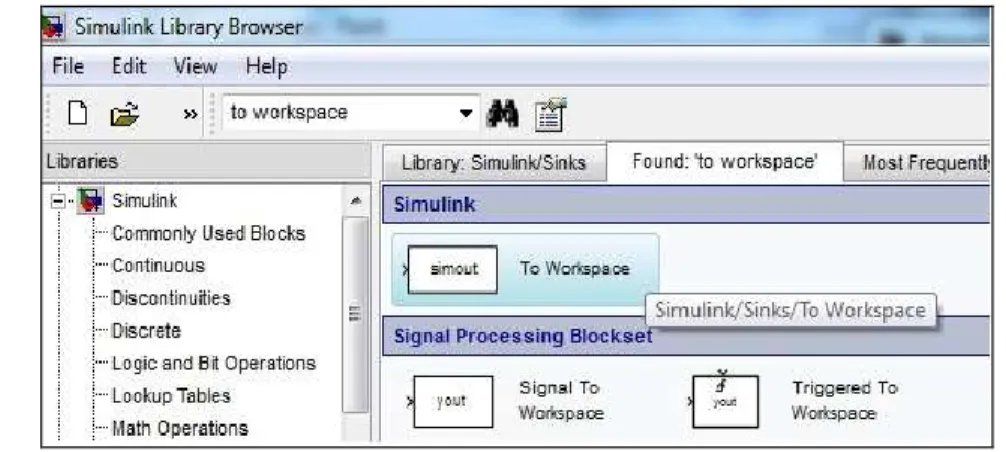 Gambar 3.11.  Simulink Library To Workspace 