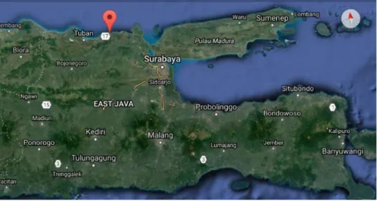 Gambar II-2 Letak Kabupaten Lamongan di Peta Jawa Timur 