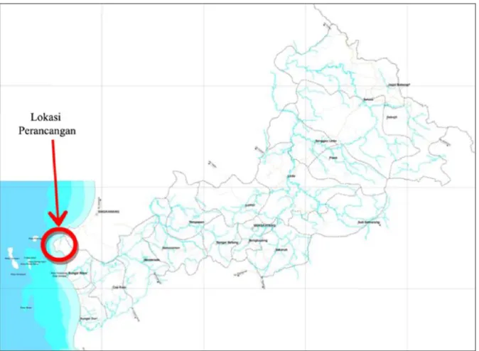 Gambar 1: Peta Lokasi Perancangan Resort di Pantai Kura-Kura Bengkayang 