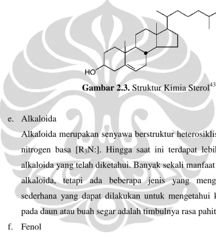 Gambar 2.3. Struktur Kimia Sterol 43