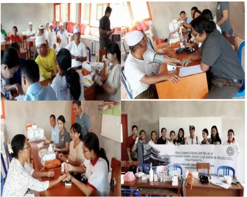 Gambar  3.3.  Pelaksanaan Kegiatan Pencegahan Stroke Dini pada Pinandita    Se Desa  Taro Kecamatan Tegallalang 
