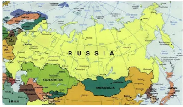 Gambar 5 Peta Uni Soviet yang sekarang telah berubah nama menjadi